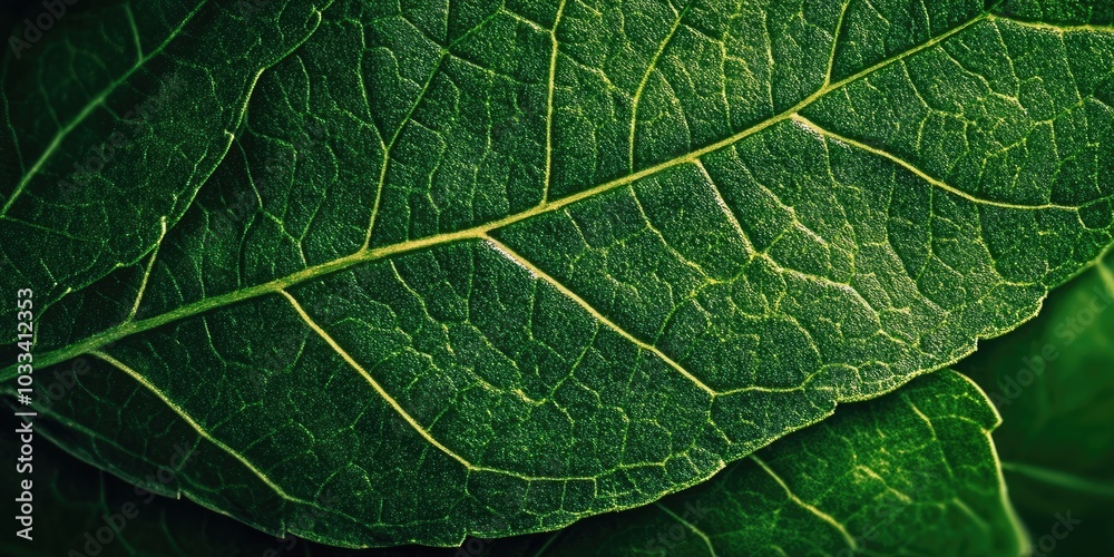 Green leaf texture backdrop. Copyspace.