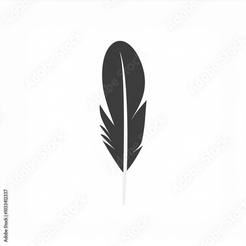 illustration of feather isolated on white