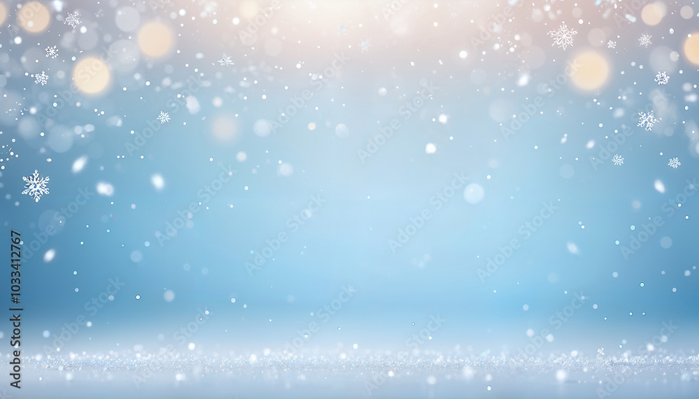 light blue gradient winter background with snowflakes light blue gradient winter background with snowflakes