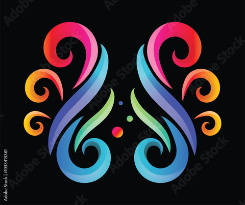 Abstract logo colorful