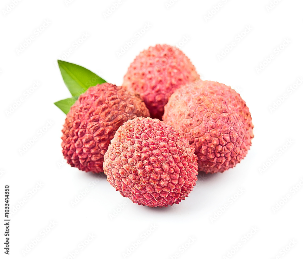 Ripe lychee fruits o Ripe lychee fruits o