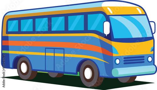 bus isolated on white background  vector illustration.