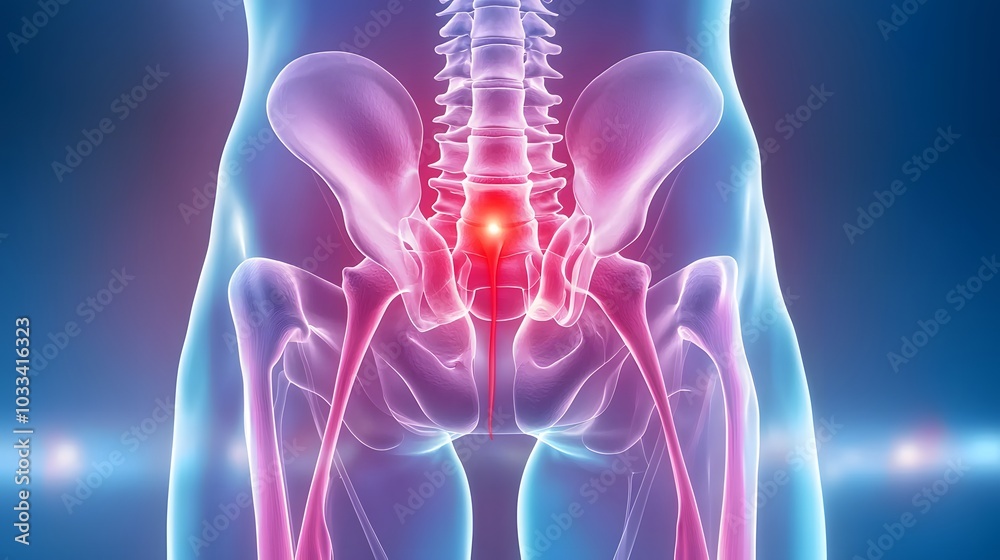Detailed Anatomical View of the Human Pelvis Detailed Anatomical View of the Human Pelvis