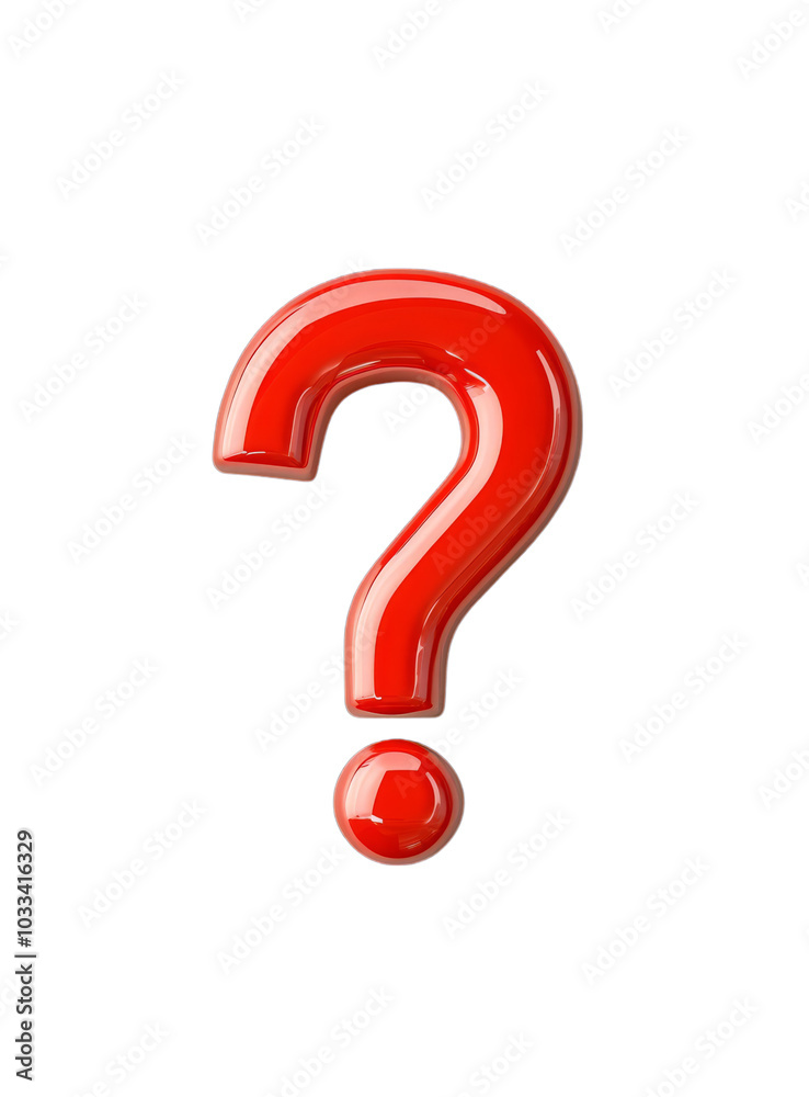 Red 3D Question Mark - Glossy Symbol Design Red 3D Question Mark - Glossy Symbol Design