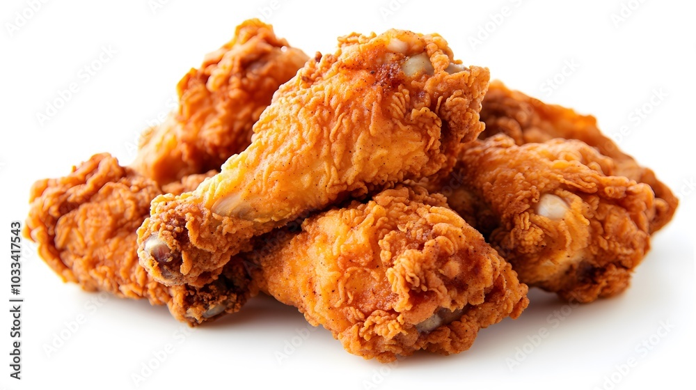 Fry chicken isolated in white background. Fry chicken isolated in white background.