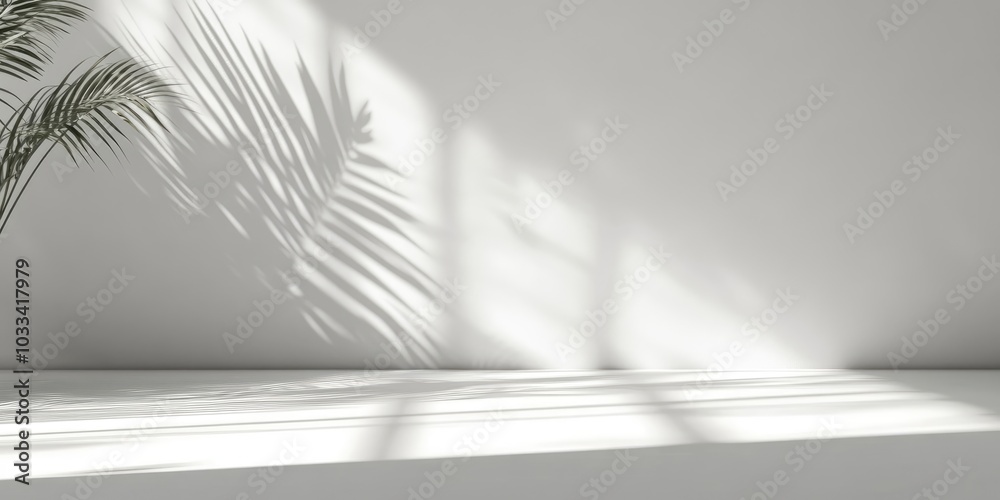 White wall background with shadows and free space for the decoration of your product or text. White wall background with shadows and free space for the decoration of your product or text.