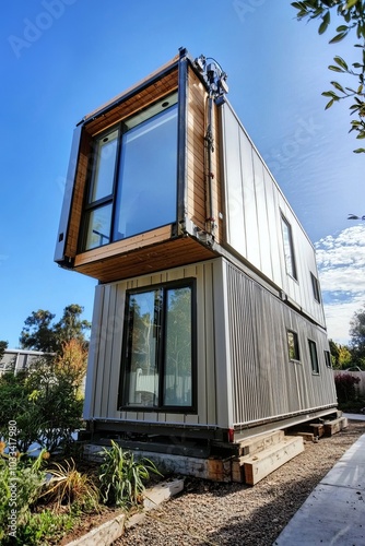 Investigate the benefits of modular homes for sustainability. Discuss how these homes can be built efficiently with less waste