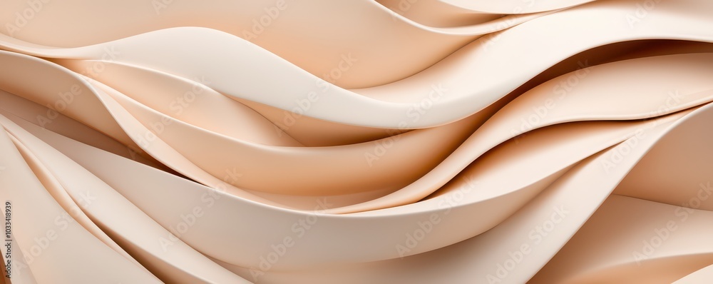 Softly Bending 3D Forms Creating an Abstract Flow in Neutral Tones for a Serene Visual Experience Softly Bending 3D Forms Creating an Abstract Flow in Neutral Tones for a Serene Visual Experience