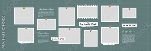Pictures or photos frame collage layout abstract photo frames and digital photo wall template