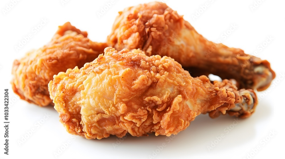 Fry chicken isolated in white background. Fry chicken isolated in white background.