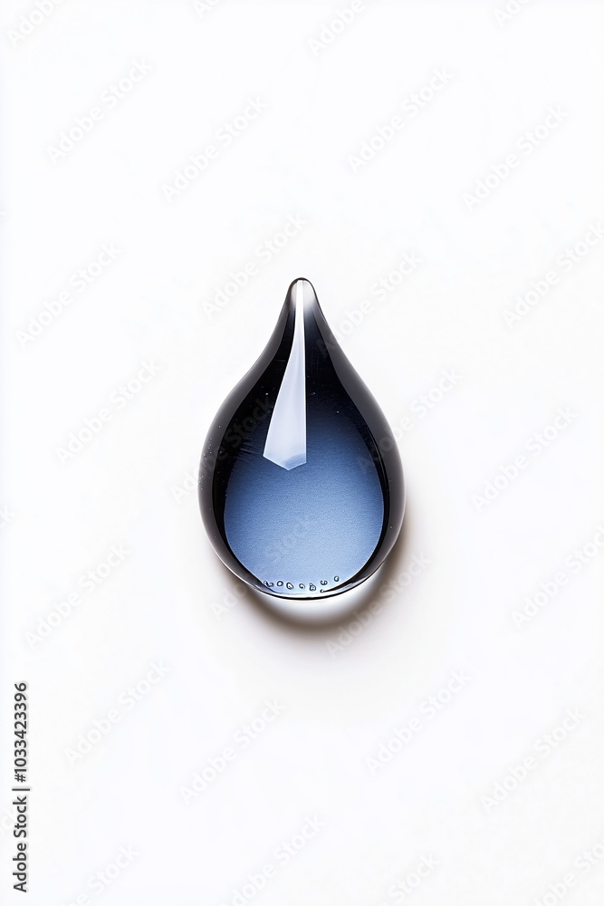 Fototapeta premium Blue water drop isolated on white background
