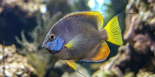 old woman angelfish (Pomacanthus rhomboides)