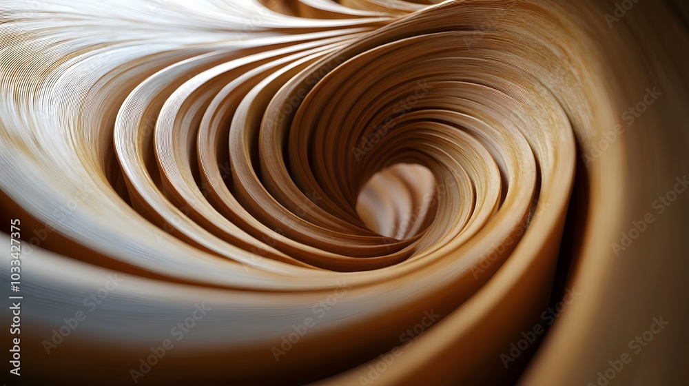Spiraling designs that appear to flow endlessly evoking a continuous dynamic Spiraling designs that appear to flow endlessly evoking a continuous dynamic