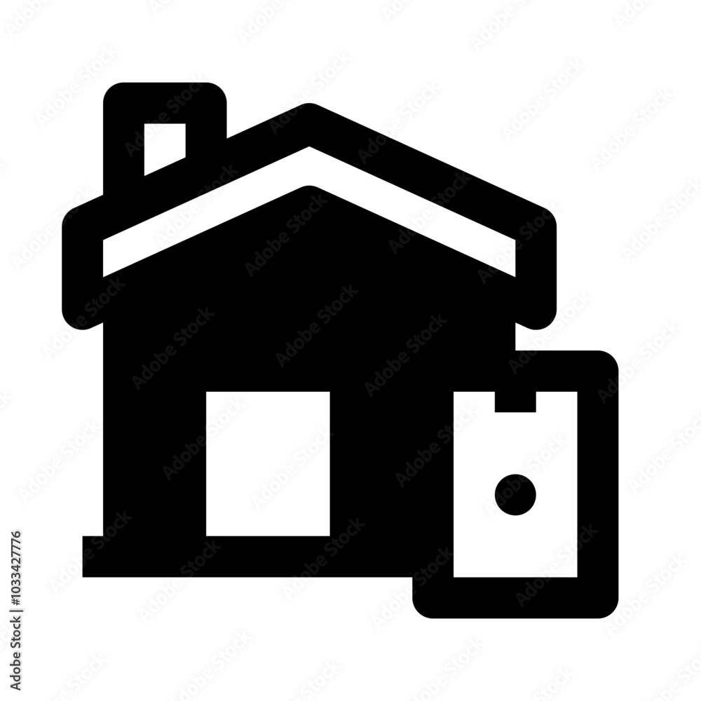 Smart Home Simple Glyph Icon. Single icon, glyph vector icon Smart Home Simple Glyph Icon. Single icon, glyph vector icon