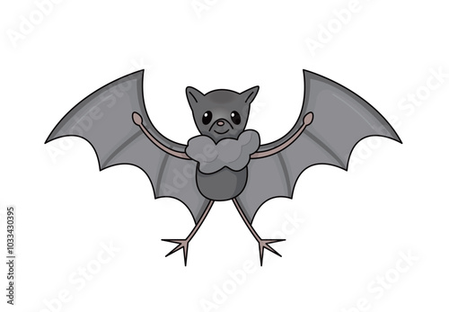 A cute bat vector illustration