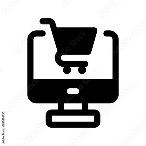 E-commerce Glyph Icon. Single icon, glyph vector icon