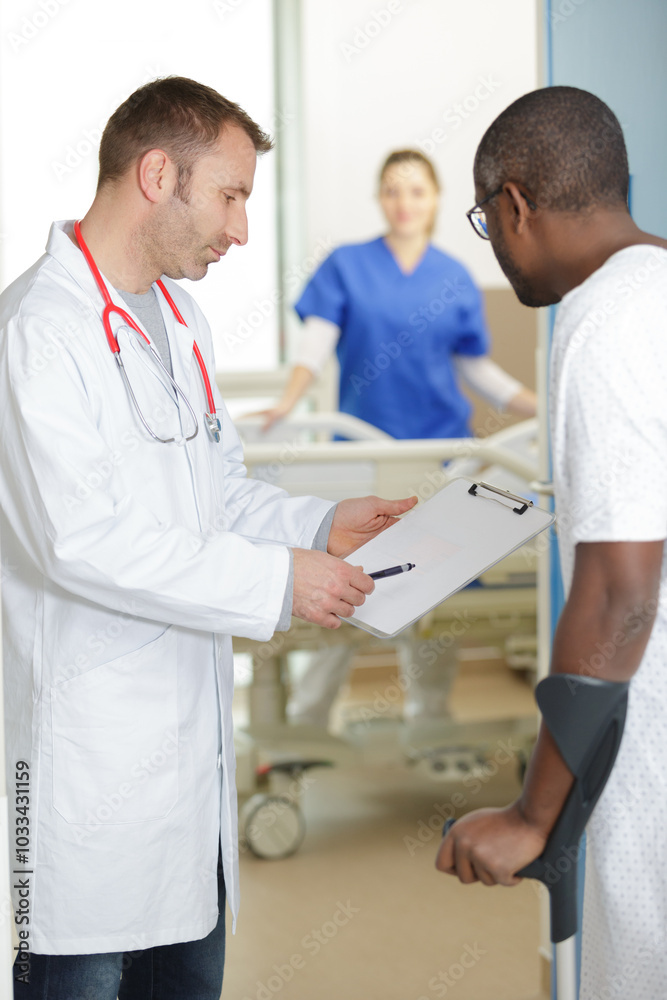 doctor and patient discussing something doctor and patient discussing something