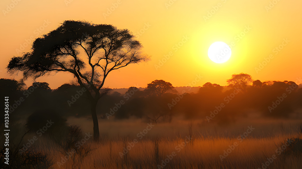 sunset in the mountains. Generative AI sunset in the mountains. Generative AI