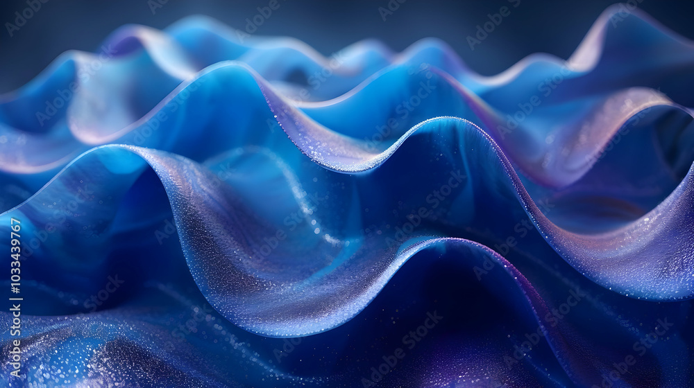 Abstract Blue Wavy Background 3D Illustration Abstract Blue Wavy Background 3D Illustration