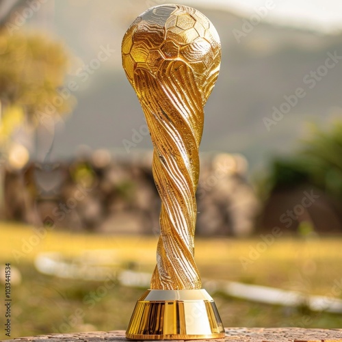 generate a trophy which is similar to the copa america trophy photo