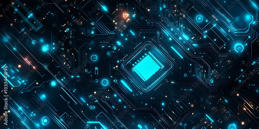 AI artificial intelligence technology microchip background AI artificial intelligence technology microchip background