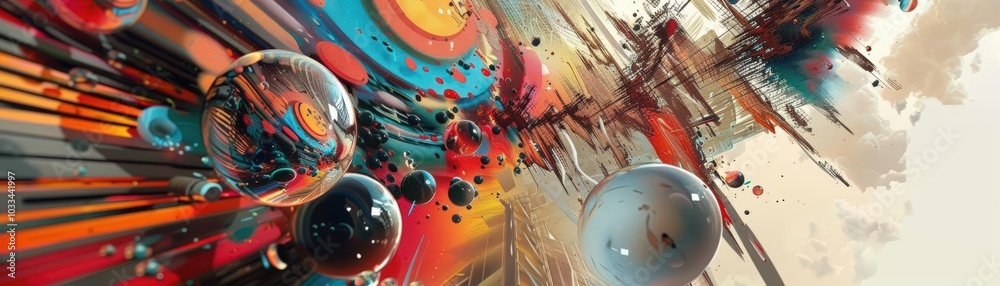 Design a striking oil painting depicting a worms-eye view digital workplace Design a striking oil painting depicting a worms-eye view digital workplace