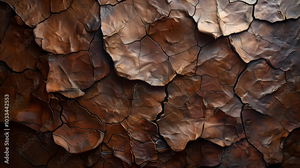 Cracked Brown Abstract Background - Texture Cracked Brown Abstract Background - Texture
