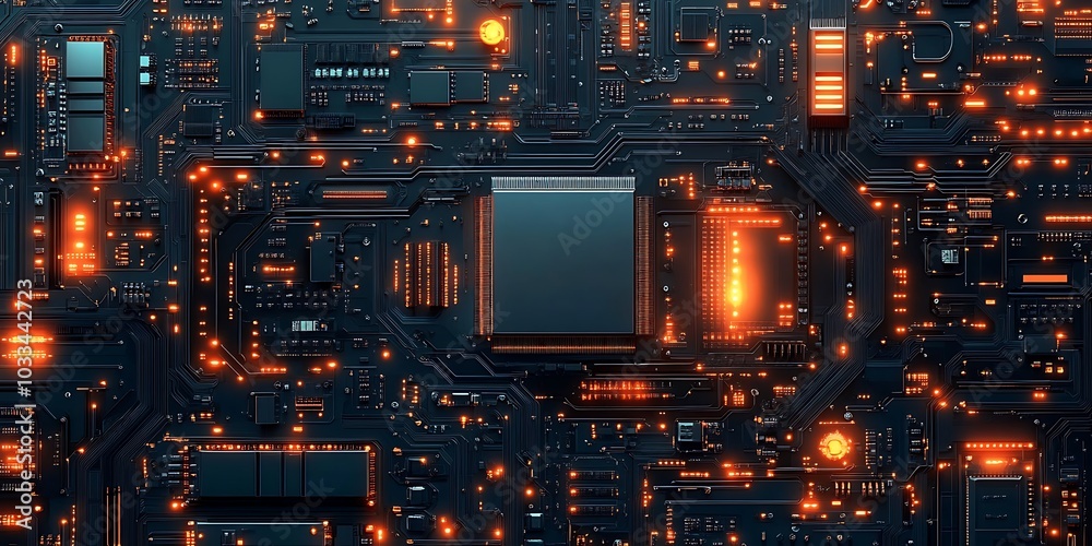 AI artificial intelligence technology microchip background AI artificial intelligence technology microchip background