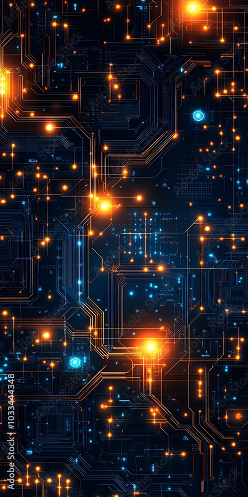 Fototapeta premium AI artificial intelligence technology microchip background