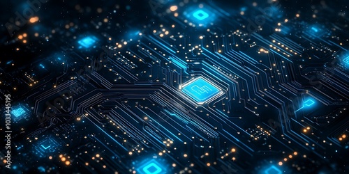 AI artificial intelligence technology microchip background