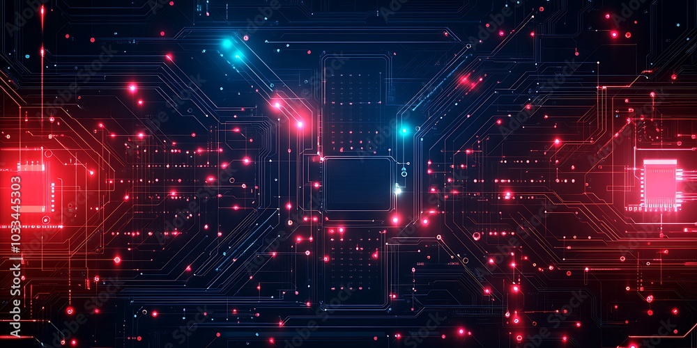 Obraz premium AI artificial intelligence technology microchip background