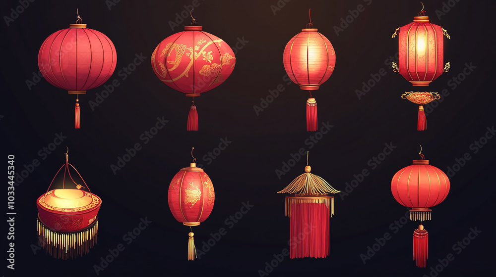 Chinese festival red lanterns. Chinese festival red lanterns.