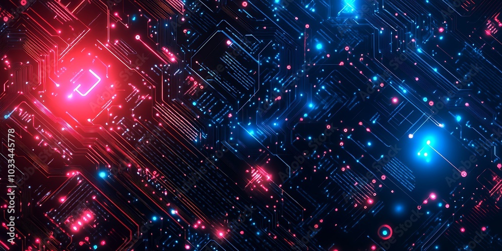 Fototapeta premium Digital Electrical Board Background