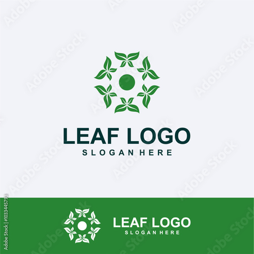 leaf logo design suitable for nature company