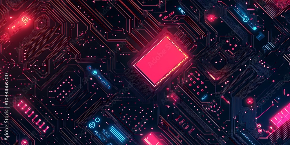 Obraz premium Digital Electrical Board Background