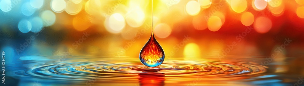 Hyper-Realistic Water Droplet Illustration Hyper-Realistic Water Droplet Illustration