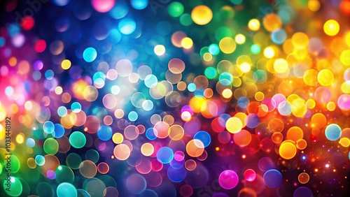Abstract background with colorful bokeh lights and shallow depth of field
