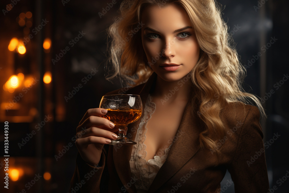 Generative AI illustration of secret agent spy person classic spy movie stylish action clothes scene Generative AI illustration of secret agent spy person classic spy movie stylish action clothes scene