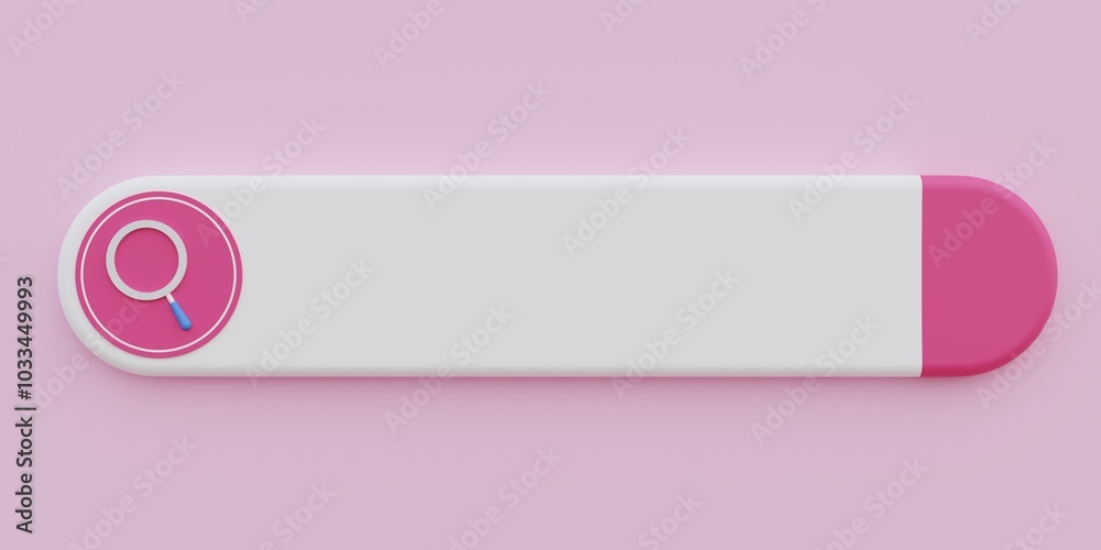 Internet browser search engine search bar. 3D rendering Internet browser search engine search bar. 3D rendering