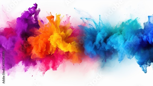 Colorful rainbow smoke background