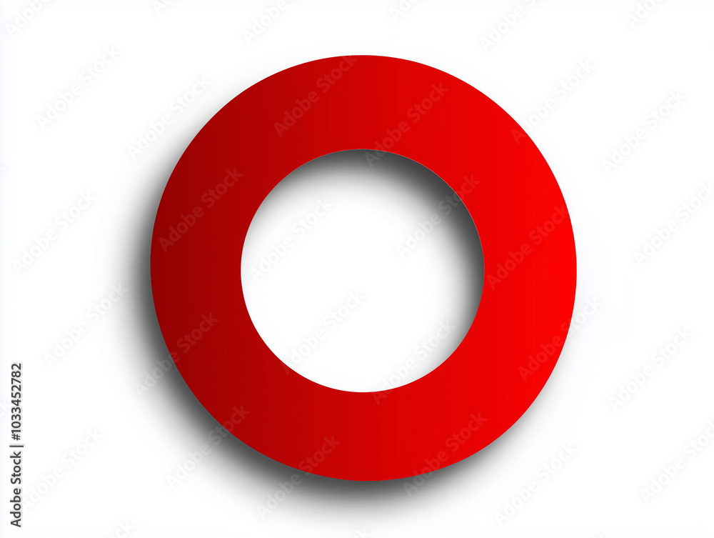 Red circle icon on white background Red circle icon on white background