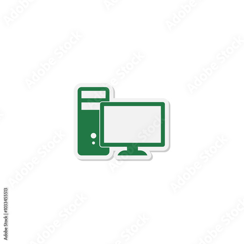 Personal computer, PC icon isolated on transparent background