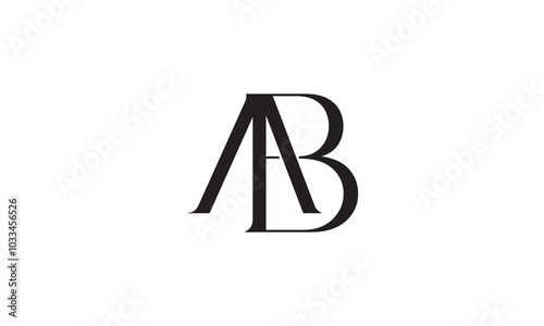 ab logo, ab initials design, ab letter logo,