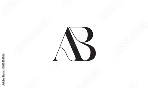 ab logo, ab initials design, ab letter logo,