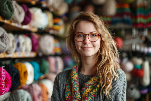 Wallpaper Mural Generative AI illustration, multicolored knitwear knit tools knitting hobby clothes craft Torontodigital.ca