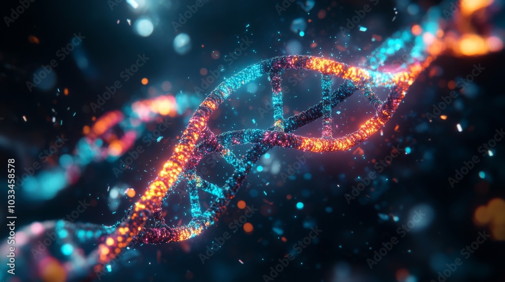 Obraz premium Medley Race Dynamics DNA Helix Performance Visualization