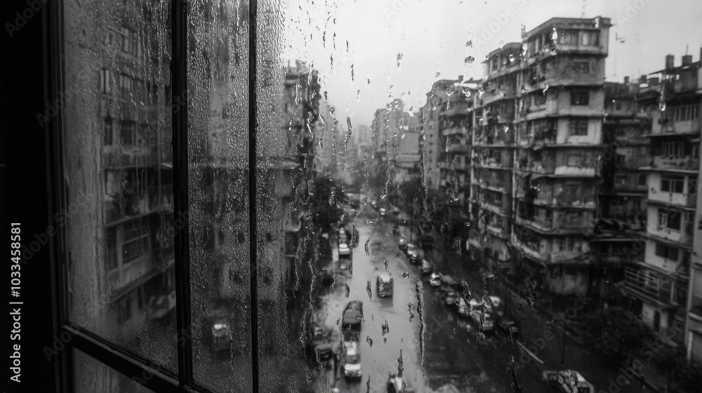 Fototapeta premium Rainy Cityscape