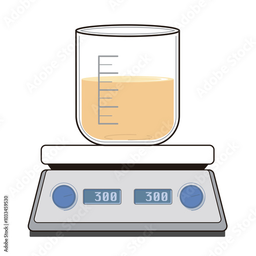 Beaker and Hot plate stirrer set