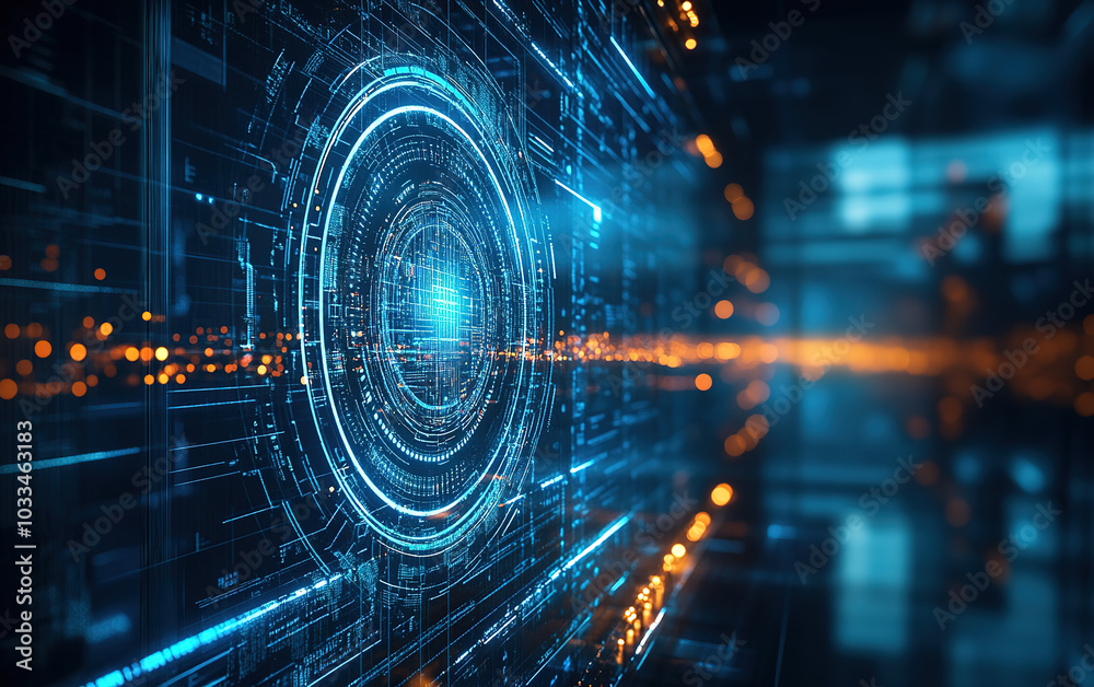 A futuristic and tech-oriented blue background is suitable for the background of concept posters related to high technology or network technology. A futuristic and tech-oriented blue background is suitable for the background of concept posters related to high technology or network technology.