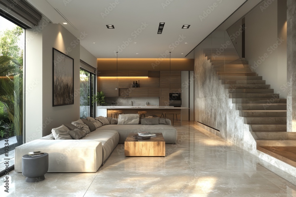 Modern home interior, Generative AI Modern home interior, Generative AI